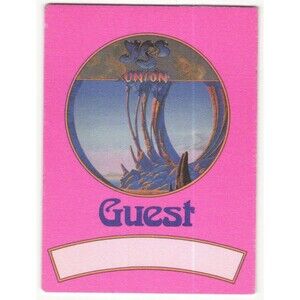 Vintage 1991 Yes Concert Backstage Pass Guest Union
